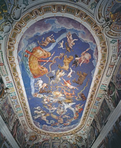 Soffitto astrologico, nella Sala del Mappamondo da Giovanni de Vecchi